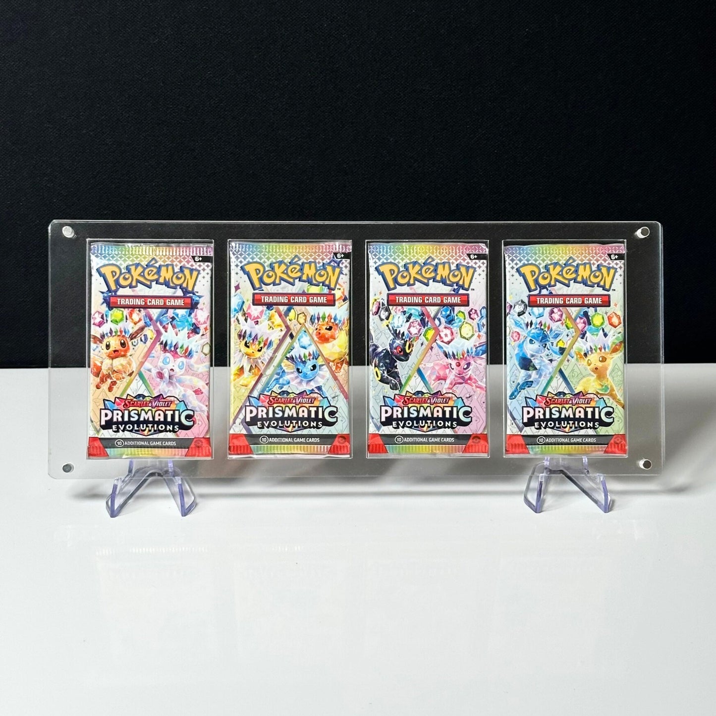 Pokemon Slim Fit 4 - Frame Booster Pack Acrylic Case with Magnetic Lid - 4 Frame Booster Pack Acrylic Case - TCG Armour -