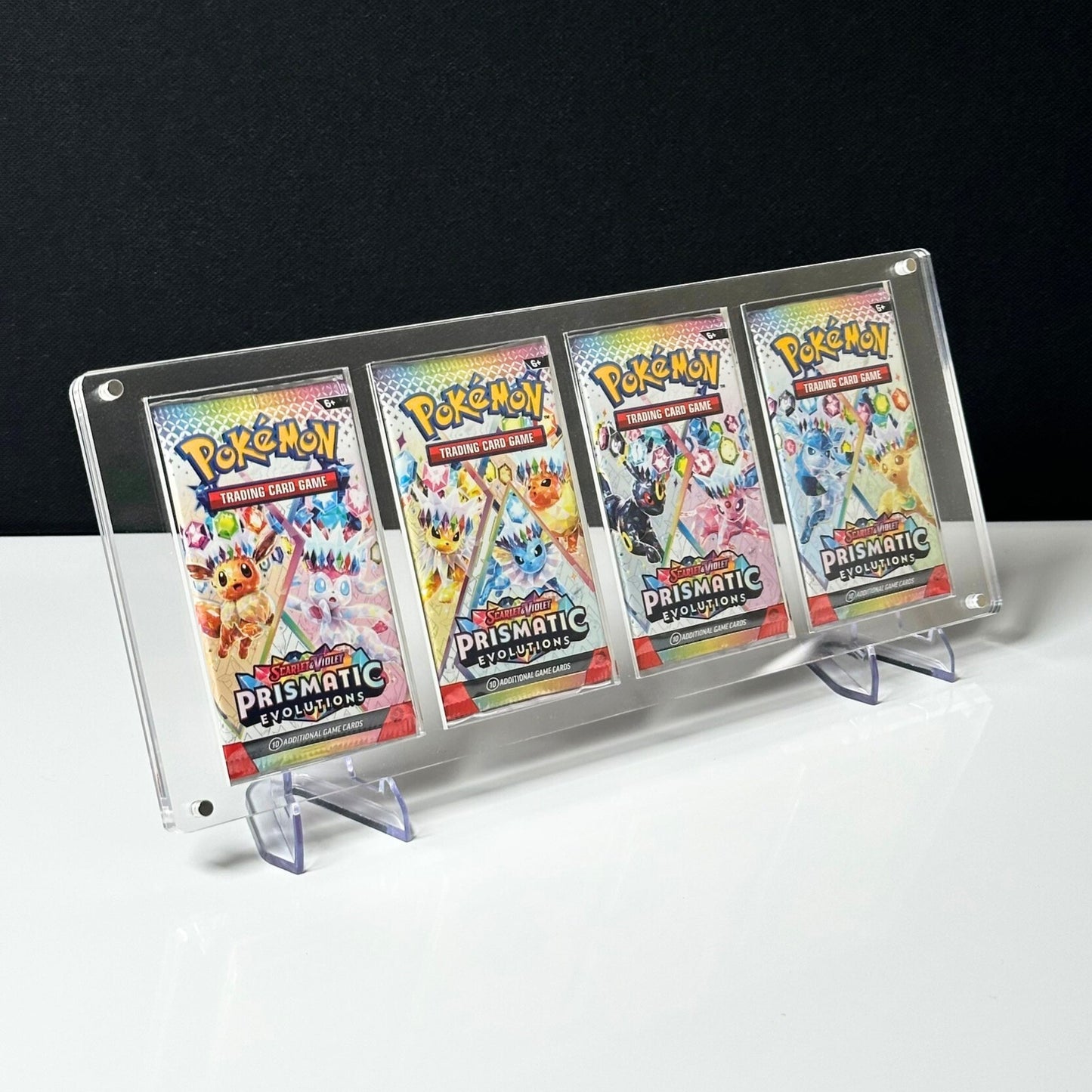 Pokemon Slim Fit 4 - Frame Booster Pack Acrylic Case with Magnetic Lid - 4 Frame Booster Pack Acrylic Case - TCG Armour -