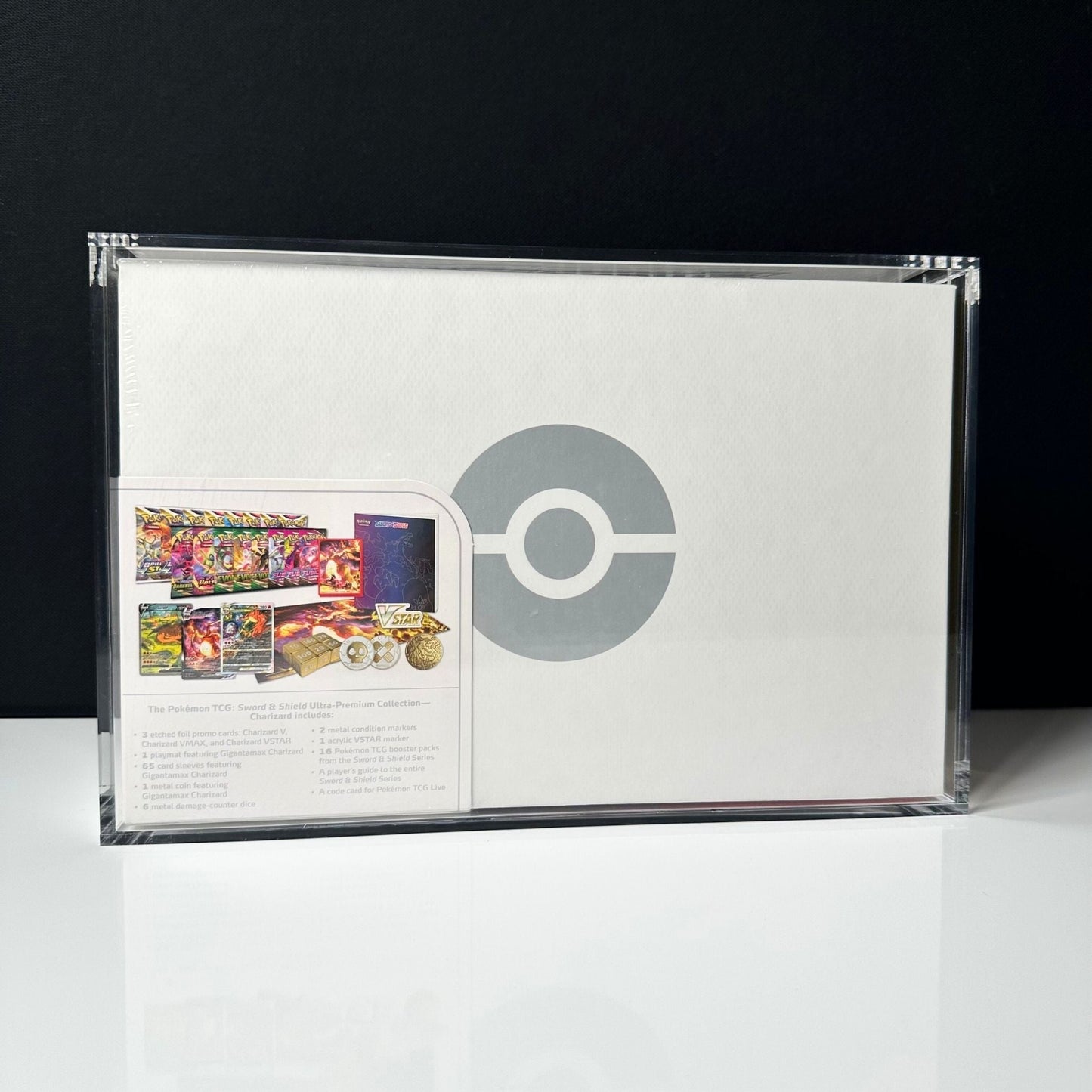 Pokemon Slim Fit Charizard Ultra Premium Collection Acrylic Case With Magnetic Lid - Ultra Premium Collection Acrylic Case - TCG Armour - ENG - CZDUPC