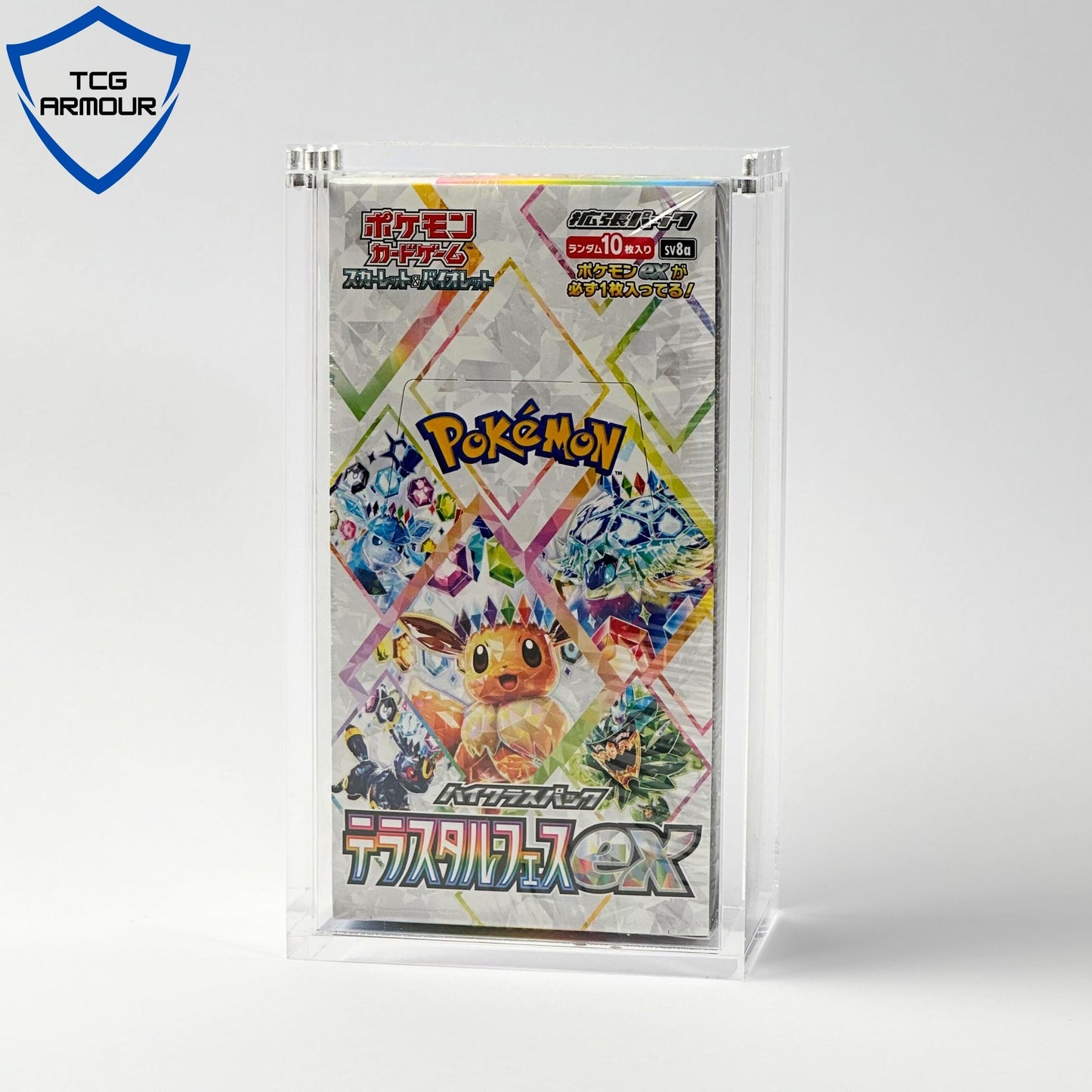 Pokemon Slim Fit Japanese Booster Box Acrylic Case With Magnetic Lid - Booster Box Acrylic Case - TCG Armour - JAP-SSBB