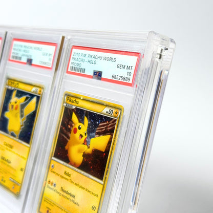 Premium 3 Frame PSA, CGC, TAG Graded Card Acrylic Case With Magnetic Lid