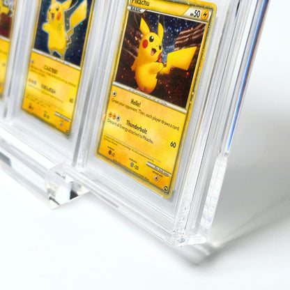 Premium 3 Frame PSA, CGC, TAG Graded Card Acrylic Case With Magnetic Lid