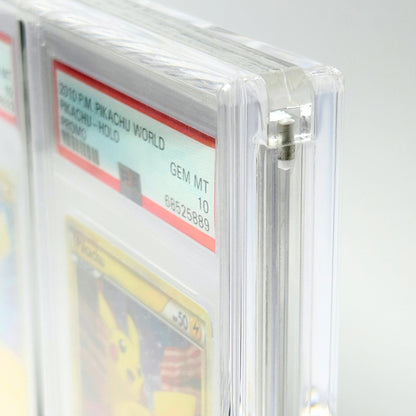 Premium 3 Frame PSA, CGC, TAG Graded Card Acrylic Case With Magnetic Lid