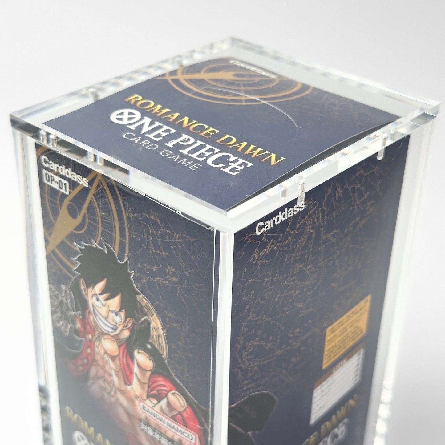 One Piece Slim Fit Japanese OP01 - 03 Booster Box Acrylic Case With Magnetic Lid