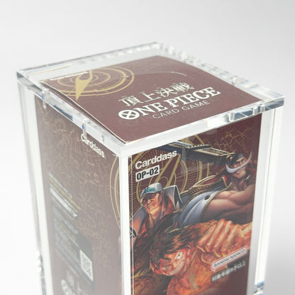 One Piece Slim Fit Japanese OP01 - 03 Booster Box Acrylic Case With Magnetic Lid