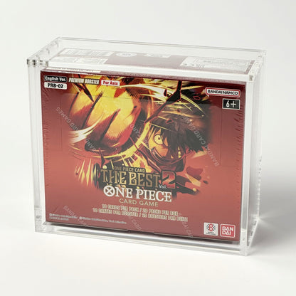 One Piece English PRB - 01/02 Booster Box Acrylic Case With Magnetic Lid - Booster Box Acrylic Case - TCG Armour - OPENG-PRB