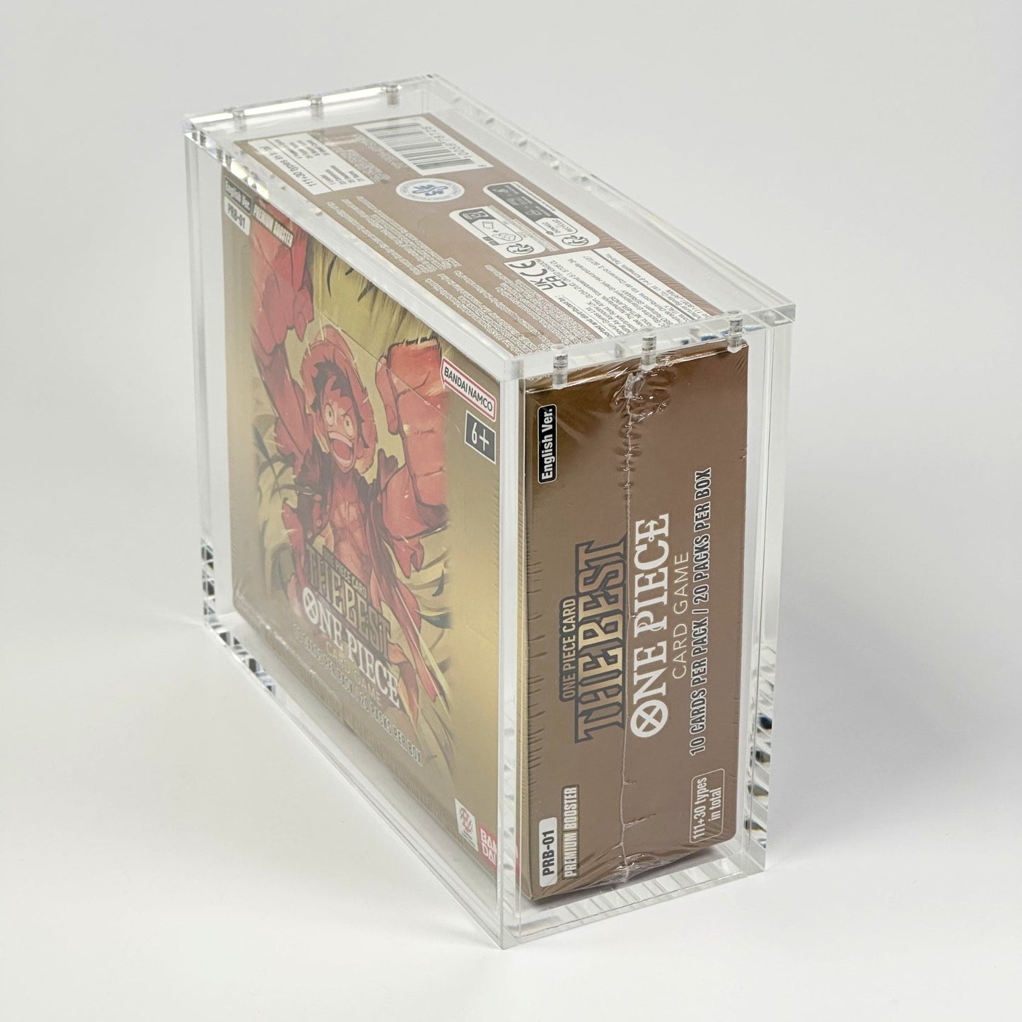 One Piece English PRB - 01/02 Booster Box Acrylic Case With Magnetic Lid - Booster Box Acrylic Case - TCG Armour - OPENG-PRB