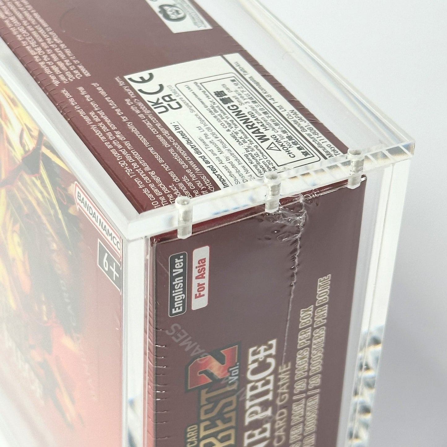 One Piece English PRB - 01/02 Booster Box Acrylic Case With Magnetic Lid - Booster Box Acrylic Case - TCG Armour - OPENG-PRB