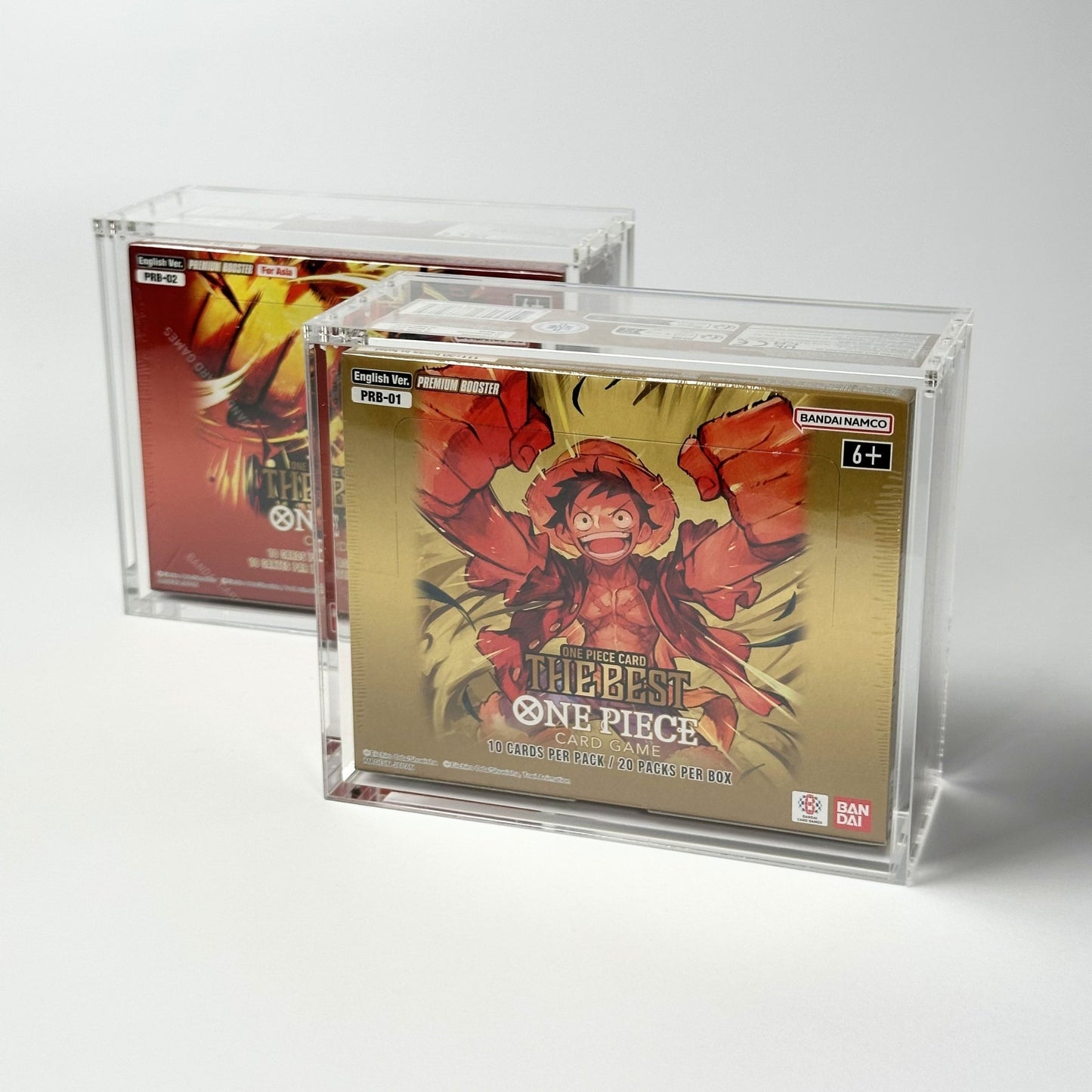 One Piece English PRB - 01/02 Booster Box Acrylic Case With Magnetic Lid - Booster Box Acrylic Case - TCG Armour - OPENG-PRB