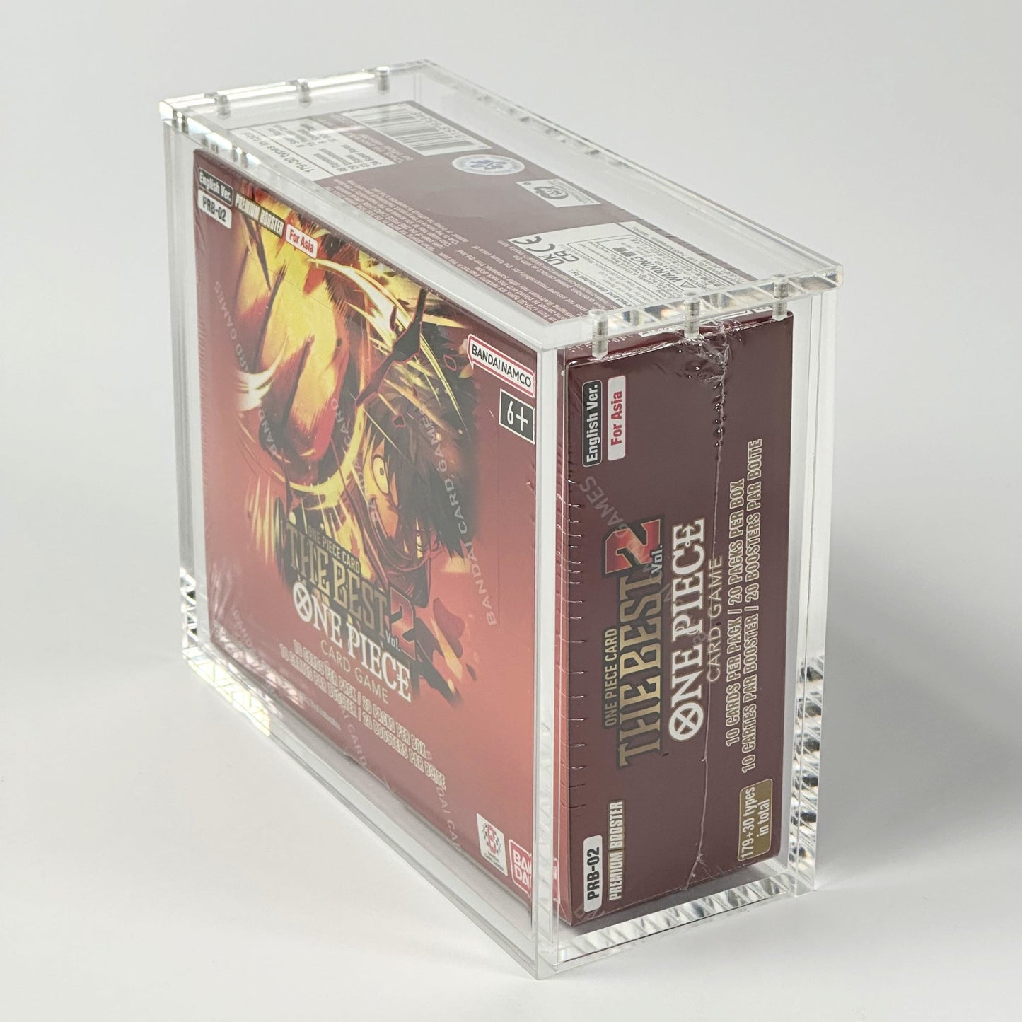 One Piece English PRB - 01/02 Booster Box Acrylic Case With Magnetic Lid - Booster Box Acrylic Case - TCG Armour - OPENG-PRB