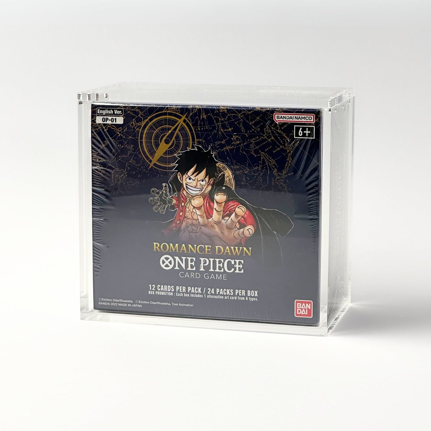 One Piece Slim Fit English OP01 - 2 Booster Box Acrylic Case With Magnetic Lid - Booster Box Acrylic Case - TCG Armour - ENG-OP1BB