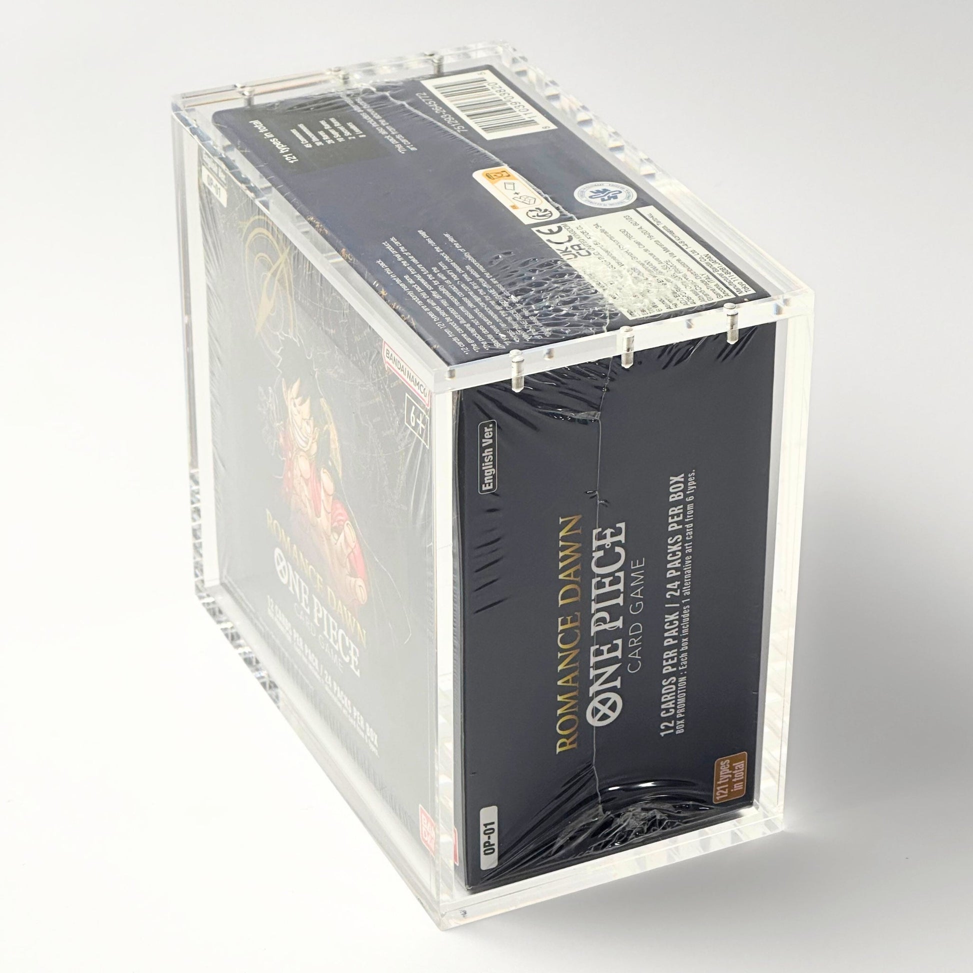 One Piece Slim Fit English OP01 - 2 Booster Box Acrylic Case With Magnetic Lid - Booster Box Acrylic Case - TCG Armour - ENG-OP1BB