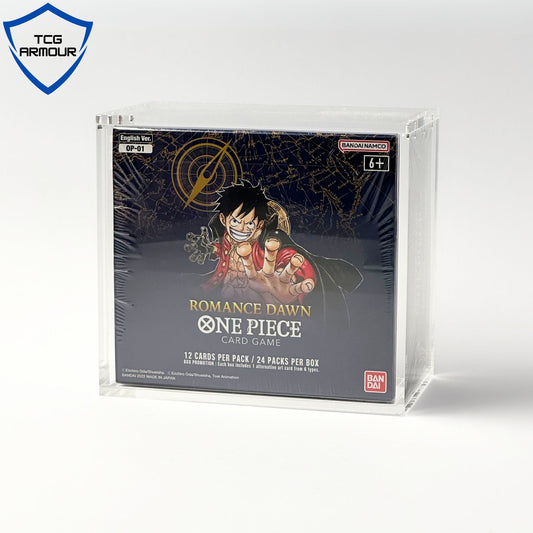 One Piece Slim Fit English OP01 - 2 Booster Box Acrylic Case With Magnetic Lid - Booster Box Acrylic Case - TCG Armour - ENG-OP1BB