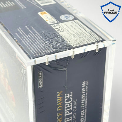 One Piece Slim Fit English OP01 - 2 Booster Box Acrylic Case With Magnetic Lid - Booster Box Acrylic Case - TCG Armour - ENG-OP1BB