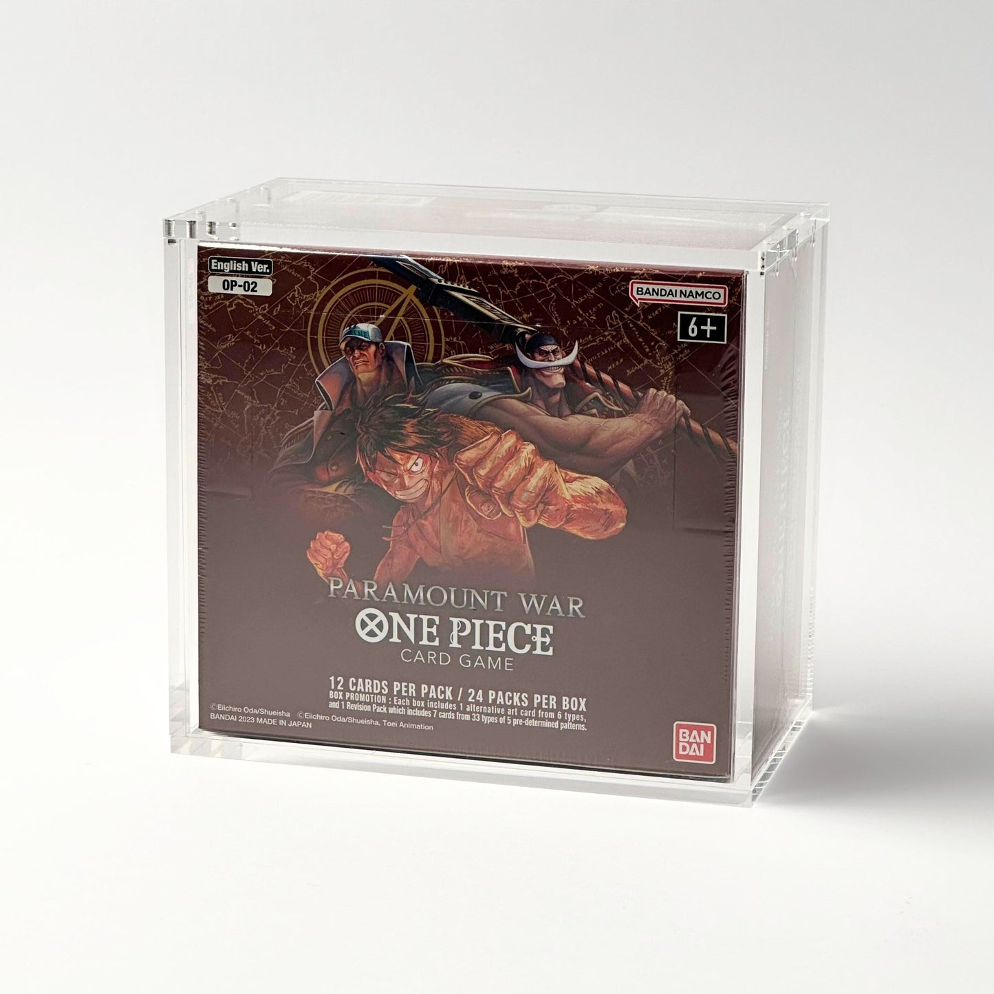 One Piece Slim Fit English OP01 - 2 Booster Box Acrylic Case With Magnetic Lid - Booster Box Acrylic Case - TCG Armour - ENG-OP1BB