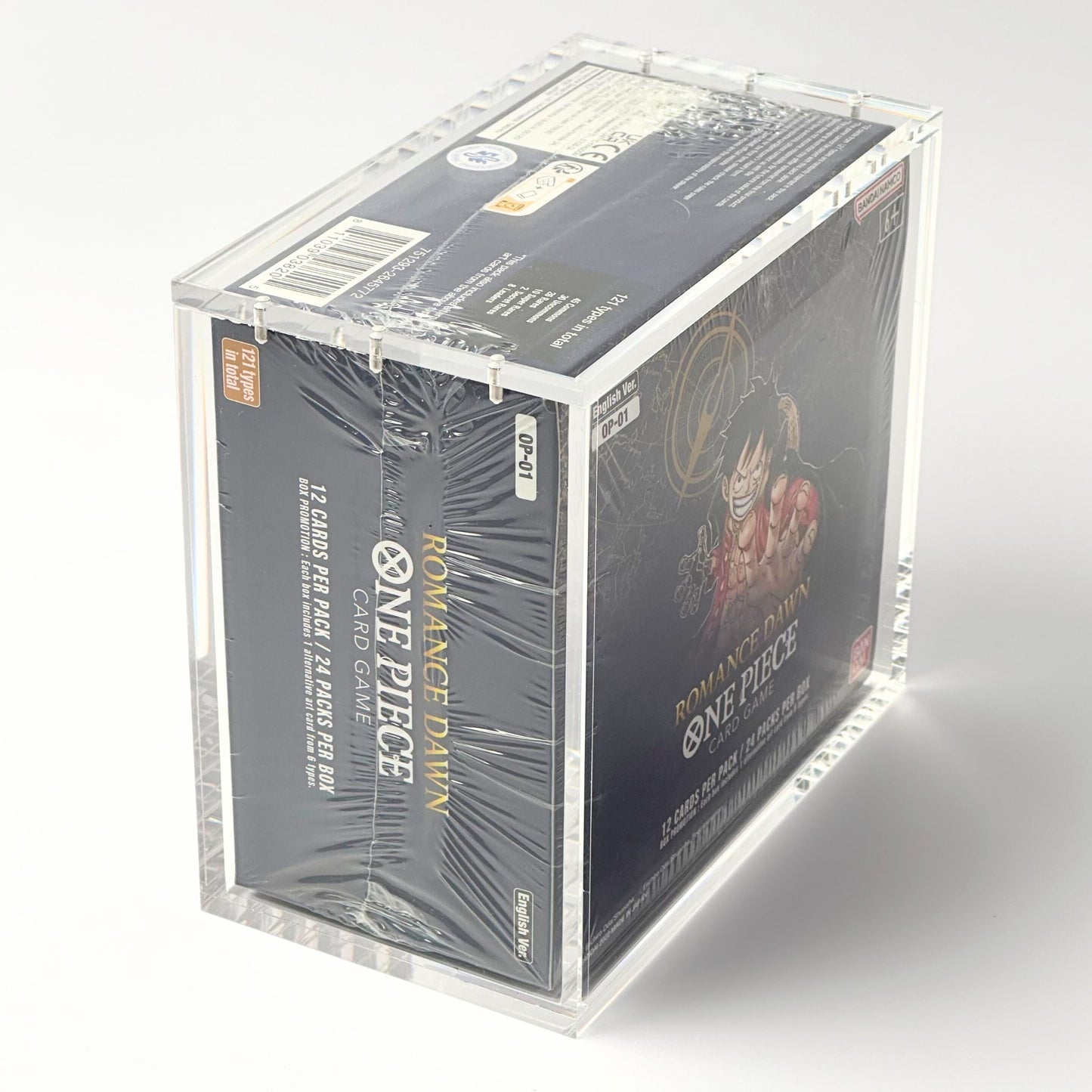 One Piece Slim Fit English OP01 - 2 Booster Box Acrylic Case With Magnetic Lid - Booster Box Acrylic Case - TCG Armour - ENG-OP1BB