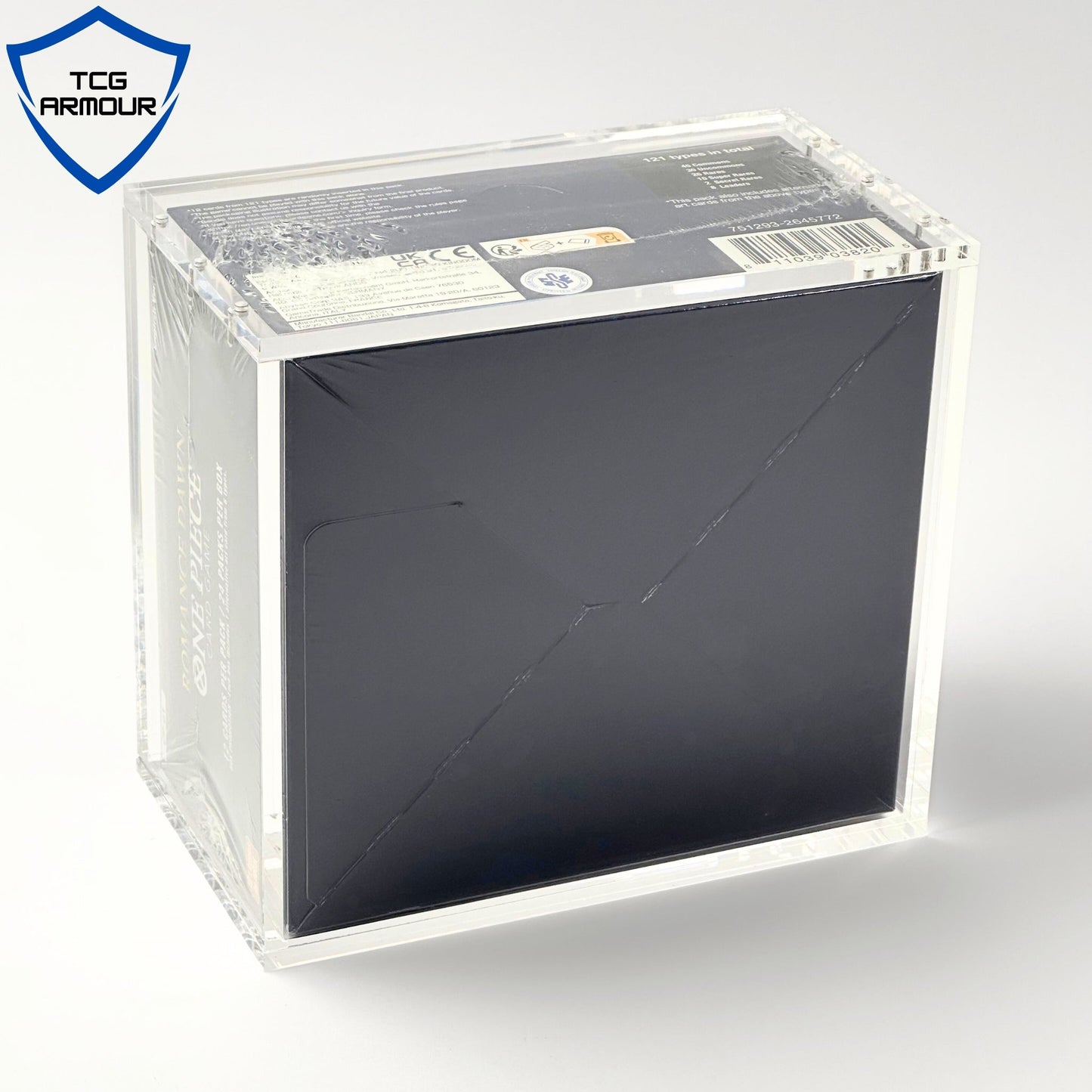 One Piece Slim Fit English OP01 - 2 Booster Box Acrylic Case With Magnetic Lid - Booster Box Acrylic Case - TCG Armour - ENG-OP1BB