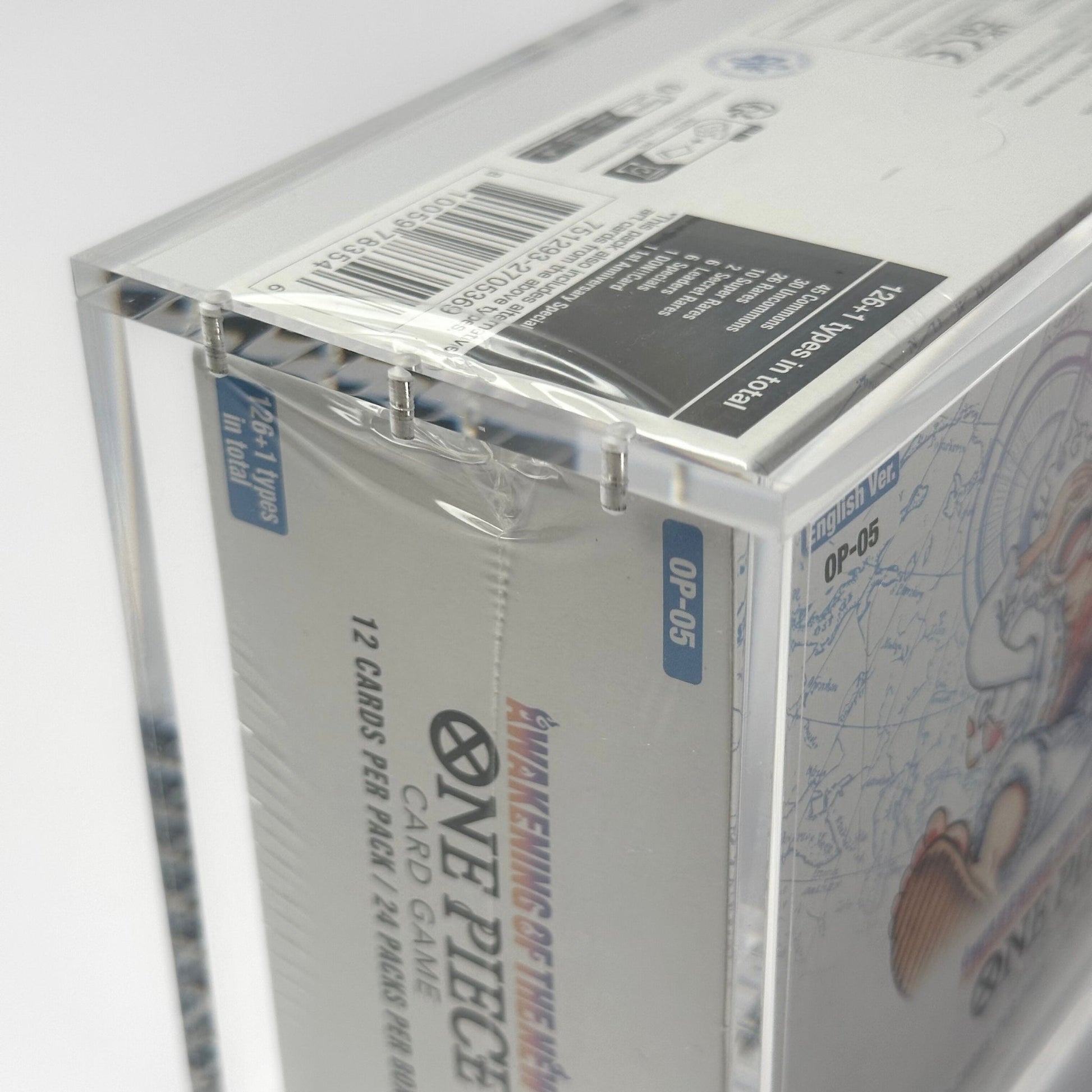 One Piece Slim Fit English OP03 - 12+ Booster Box Acrylic Case With Magnetic Lid - Booster Box Acrylic Case - TCG Armour - ENG-OP3BB