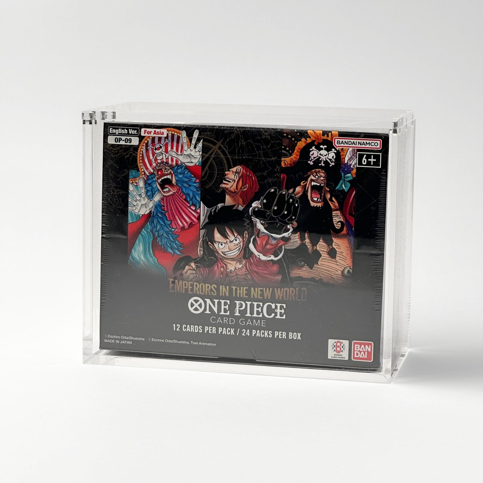 One Piece Slim Fit English OP03 - 12+ Booster Box Acrylic Case With Magnetic Lid - Booster Box Acrylic Case - TCG Armour - ENG-OP3BB