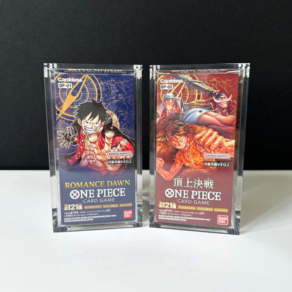 One Piece Slim Fit Japanese OP01 - 03 Booster Box Acrylic Case With Magnetic Lid - Booster Box Acrylic Case - TCG Armour - JAP - OPBB1