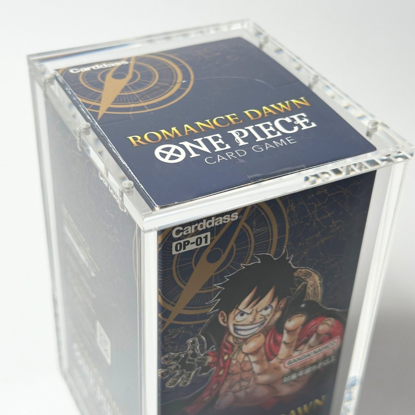 One Piece Slim Fit Japanese OP01 - 03 Booster Box Acrylic Case With Magnetic Lid - Booster Box Acrylic Case - TCG Armour - JAP-OPBB1