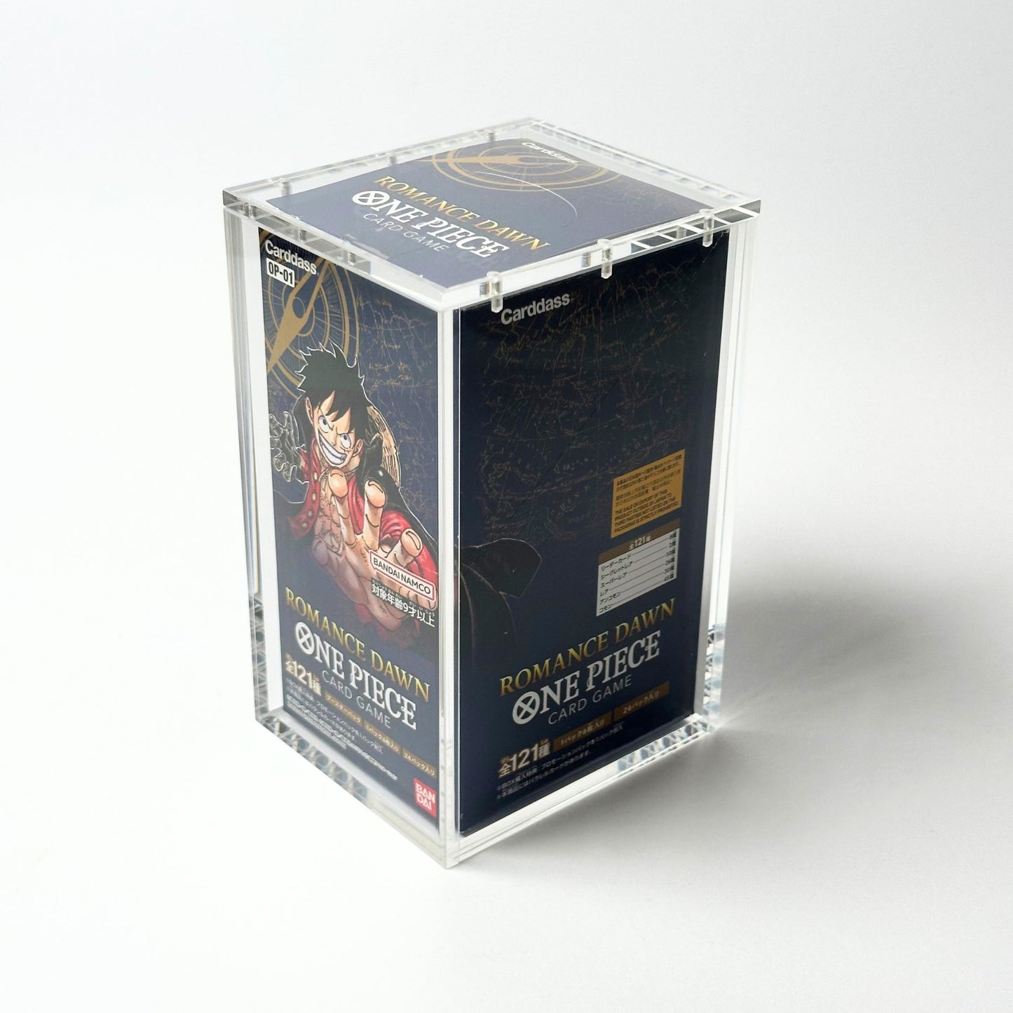 One Piece Slim Fit Japanese OP01 - 03 Booster Box Acrylic Case With Magnetic Lid - Booster Box Acrylic Case - TCG Armour - JAP-OPBB1
