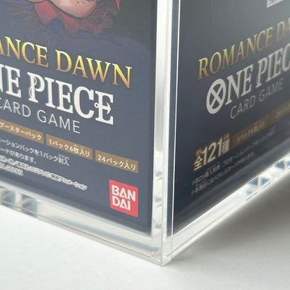 One Piece Slim Fit Japanese OP01 - 03 Booster Box Acrylic Case With Magnetic Lid - Booster Box Acrylic Case - TCG Armour - JAP-OPBB1