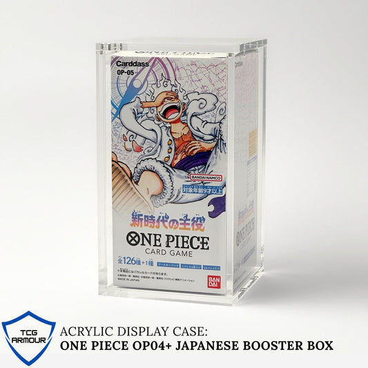 One Piece Slim Fit Japanese OP04+ Booster Box Acrylic Case With Magnetic Lid - Booster Box Acrylic Case - TCG Armour - JAP-OPBB2