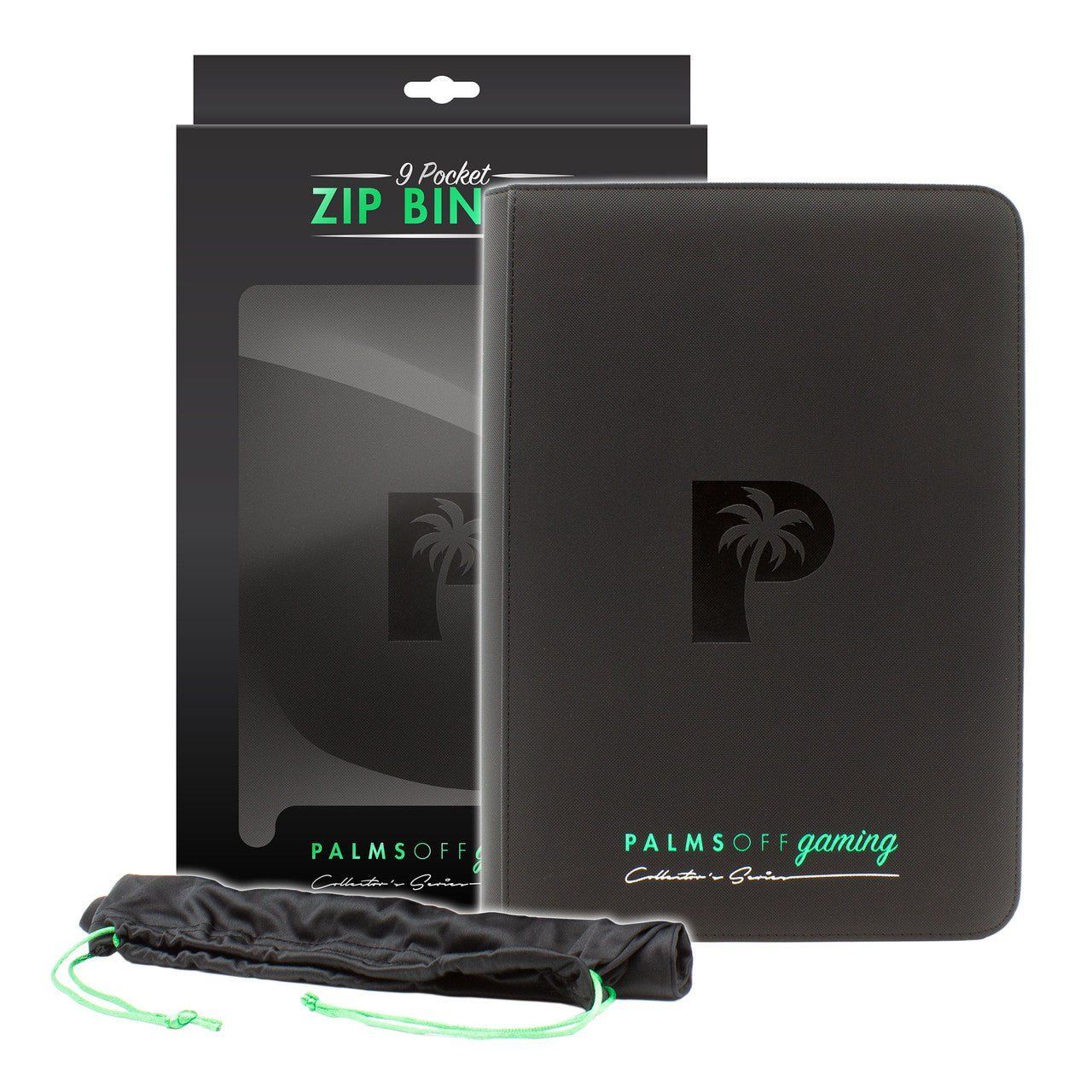 Palms Off Gaming 12 - Pocket Collector's Series Trading Card Zip Binder - Black - Binder File - TCG Armour - ZB - 09 - BLK