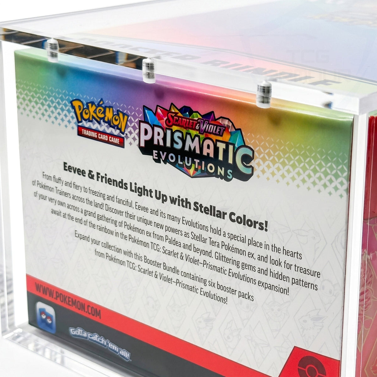 Pokemon Booster Bundle Display Premium 5+8mm Acrylic Case With Magnetic Lid - Booster Bundle Acrylic Case - TCG Armour - BBDISP-OLD