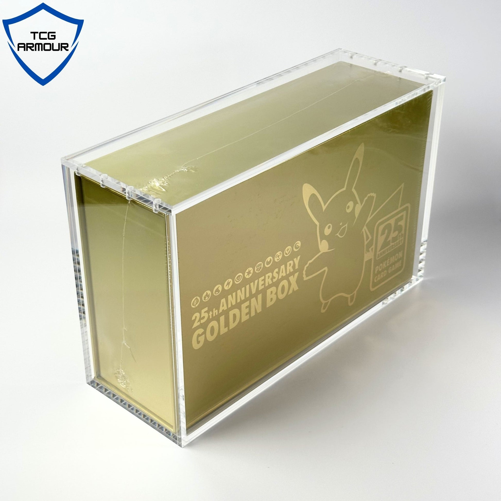 Pokemon Japanese Golden 25th Anniversary Box Acrylic Case With Magnetic Lid - Golden 25th Anniversary Acrylic Case - TCG Armour - JP-GOLDEN25TH