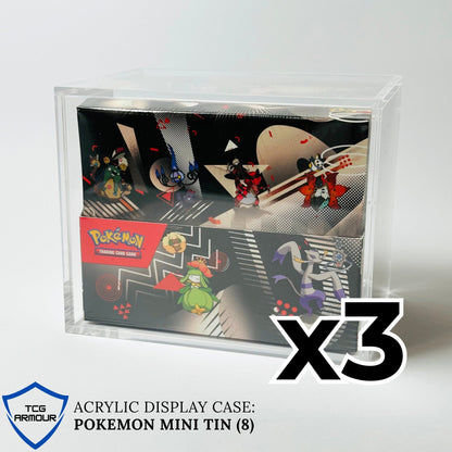 Pokemon Mini Tin Display Slim Fit Acrylic Case With Magnetic Lid - Poncho Acrylic Case - TCG Armour - MINI-TIN-8