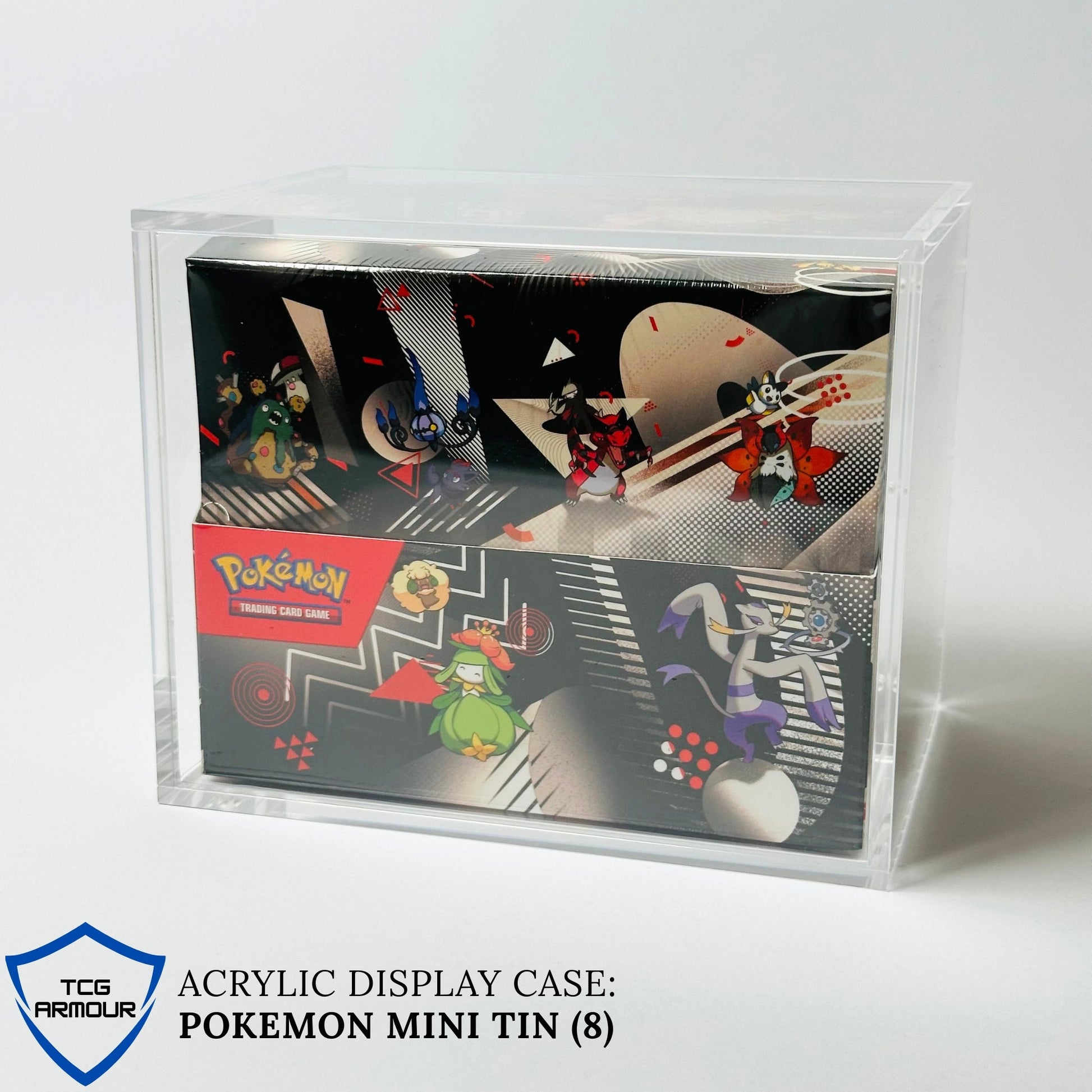 Pokemon Mini Tin Display Slim Fit Acrylic Case With Magnetic Lid - Poncho Acrylic Case - TCG Armour - MINI-TIN-8