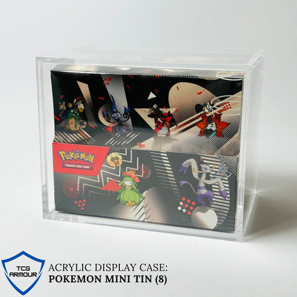 Pokemon Mini Tin Display Slim Fit Acrylic Case With Magnetic Lid - Poncho Acrylic Case - TCG Armour - MINI-TIN-8