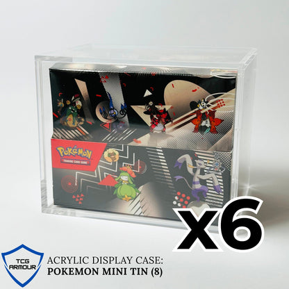 Pokemon Mini Tin Display Slim Fit Acrylic Case With Magnetic Lid - Poncho Acrylic Case - TCG Armour - MINI-TIN-8x6