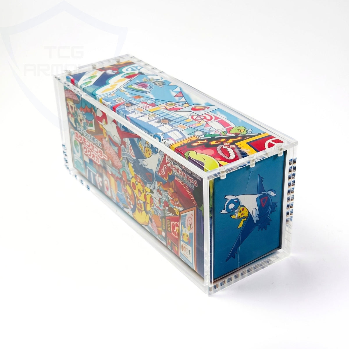 Pokemon Pikachu Fukuoka Slim Fit Acrylic Case With Magnetic Lid - Poncho Acrylic Case - TCG Armour - PONCHO-SB
