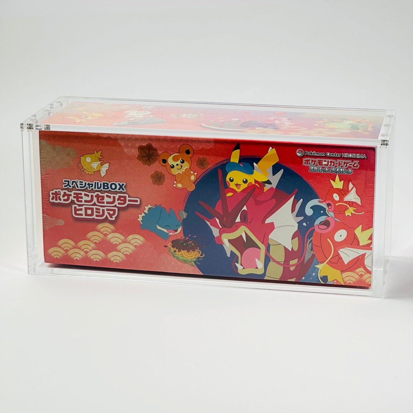 Pokemon Pikachu Fukuoka Slim Fit Acrylic Case With Magnetic Lid - Poncho Acrylic Case - TCG Armour - PONCHO-SB