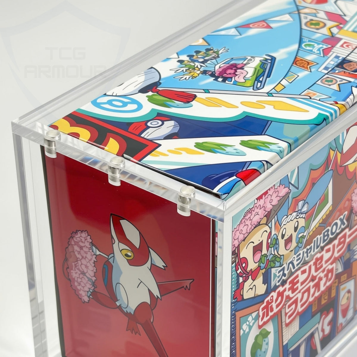 Pokemon Pikachu Fukuoka Slim Fit Acrylic Case With Magnetic Lid - Poncho Acrylic Case - TCG Armour - PONCHO-SB