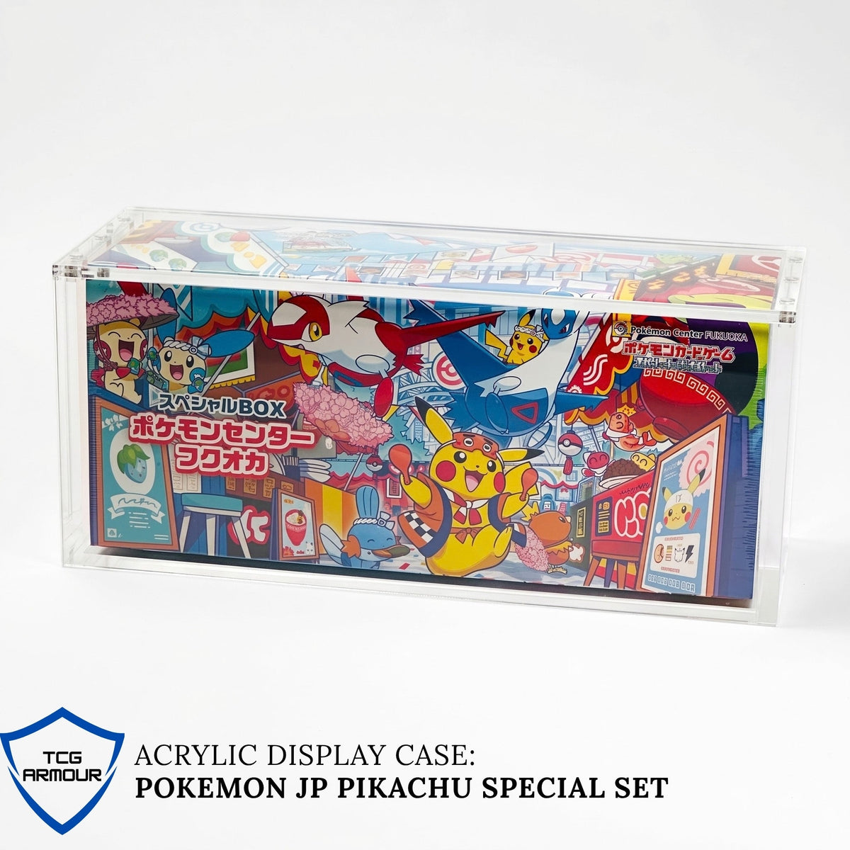 Pokemon Pikachu Fukuoka Slim Fit Acrylic Case With Magnetic Lid - Poncho Acrylic Case - TCG Armour - PONCHO-SB