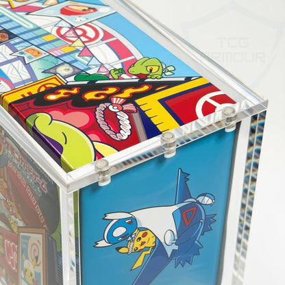 Pokemon Pikachu Fukuoka Slim Fit Acrylic Case With Magnetic Lid - Poncho Acrylic Case - TCG Armour - PONCHO-SB