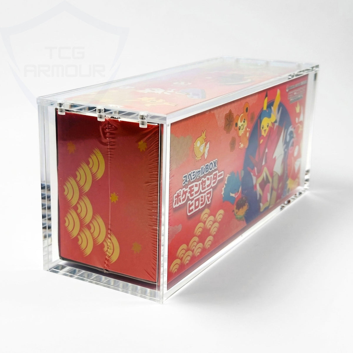 Pokemon Pikachu Hiroshima Slim Fit Acrylic Case With Magnetic Lid - Poncho Acrylic Case - TCG Armour - PONCHO-SB
