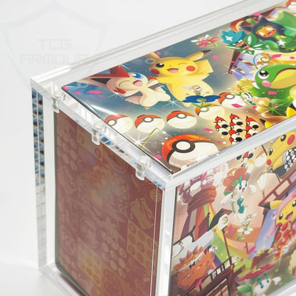 Pokemon Pikachu Tohoku Slim Fit Acrylic Case With Magnetic Lid - Poncho Acrylic Case - TCG Armour - PONCHO-SB
