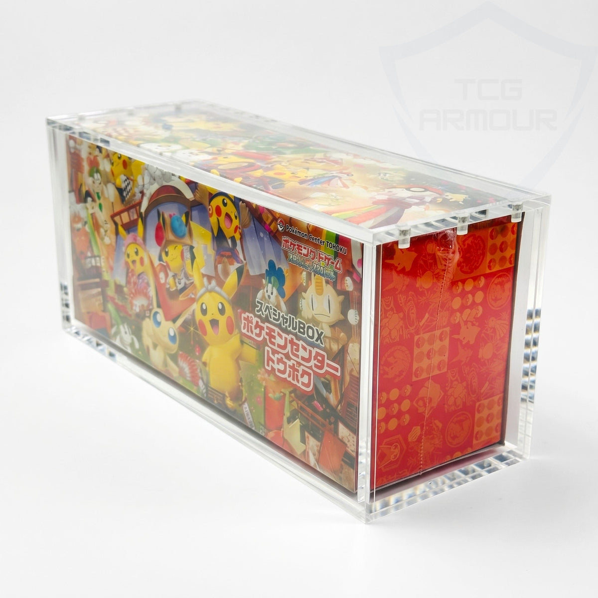 Pokemon Pikachu Tohoku Slim Fit Acrylic Case With Magnetic Lid - Poncho Acrylic Case - TCG Armour - PONCHO-SB