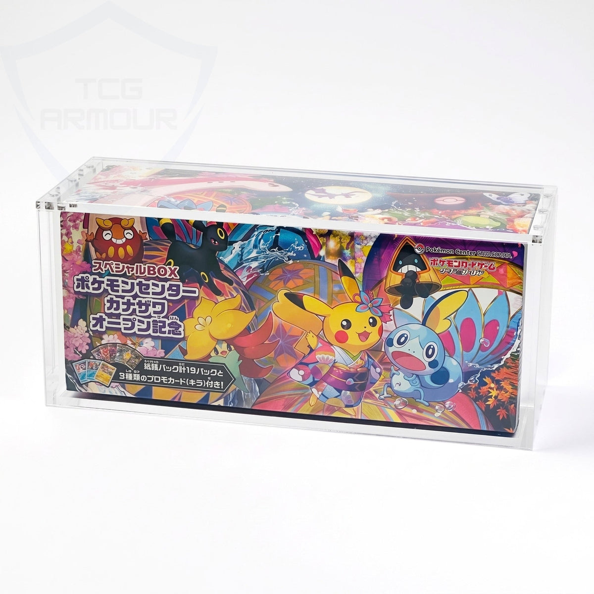 Pokemon Pikachu Tohoku Slim Fit Acrylic Case With Magnetic Lid - Poncho Acrylic Case - TCG Armour - PONCHO-SB