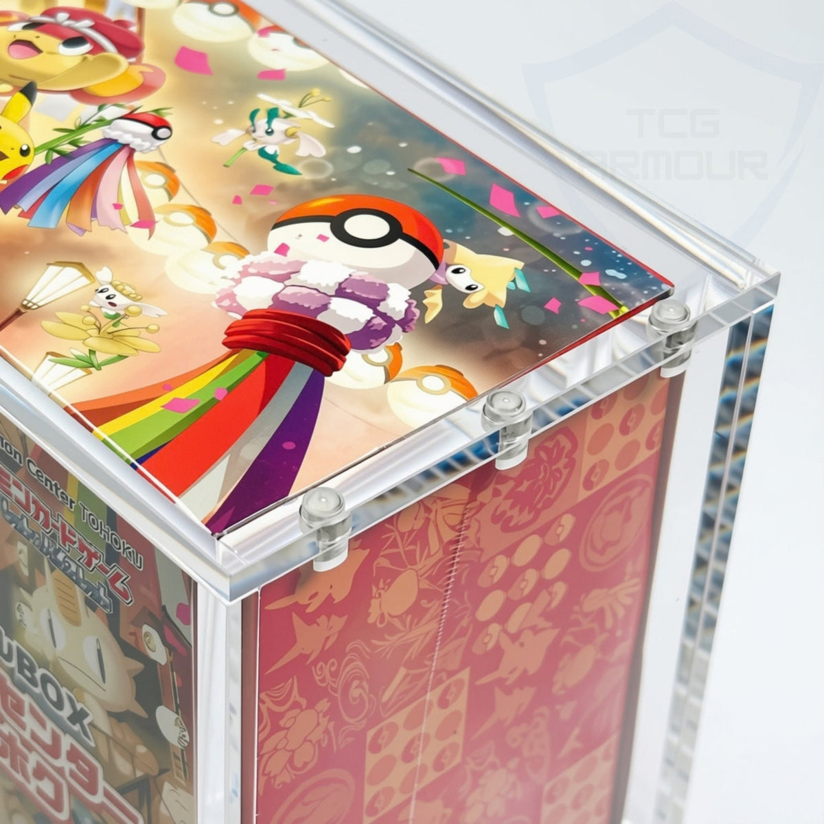 Pokemon Pikachu Tohoku Slim Fit Acrylic Case With Magnetic Lid - Poncho Acrylic Case - TCG Armour - PONCHO-SB
