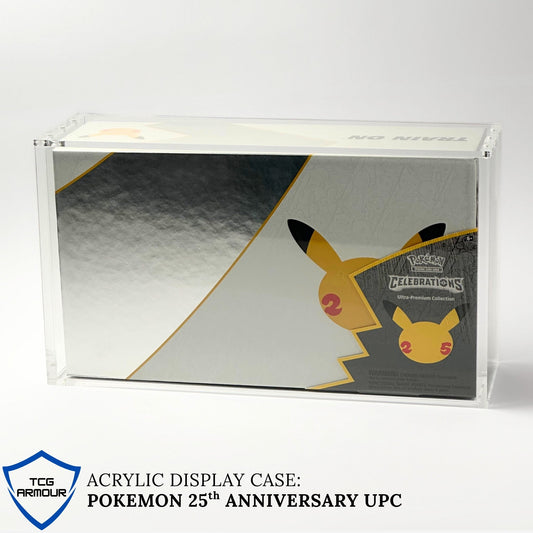 Pokemon Slim Fit 25th Anniversary Ultra Premium Collection Acrylic Case With Magnetic Lid - Ultra Premium Collection Acrylic Case - TCG Armour - ENG-151UPC