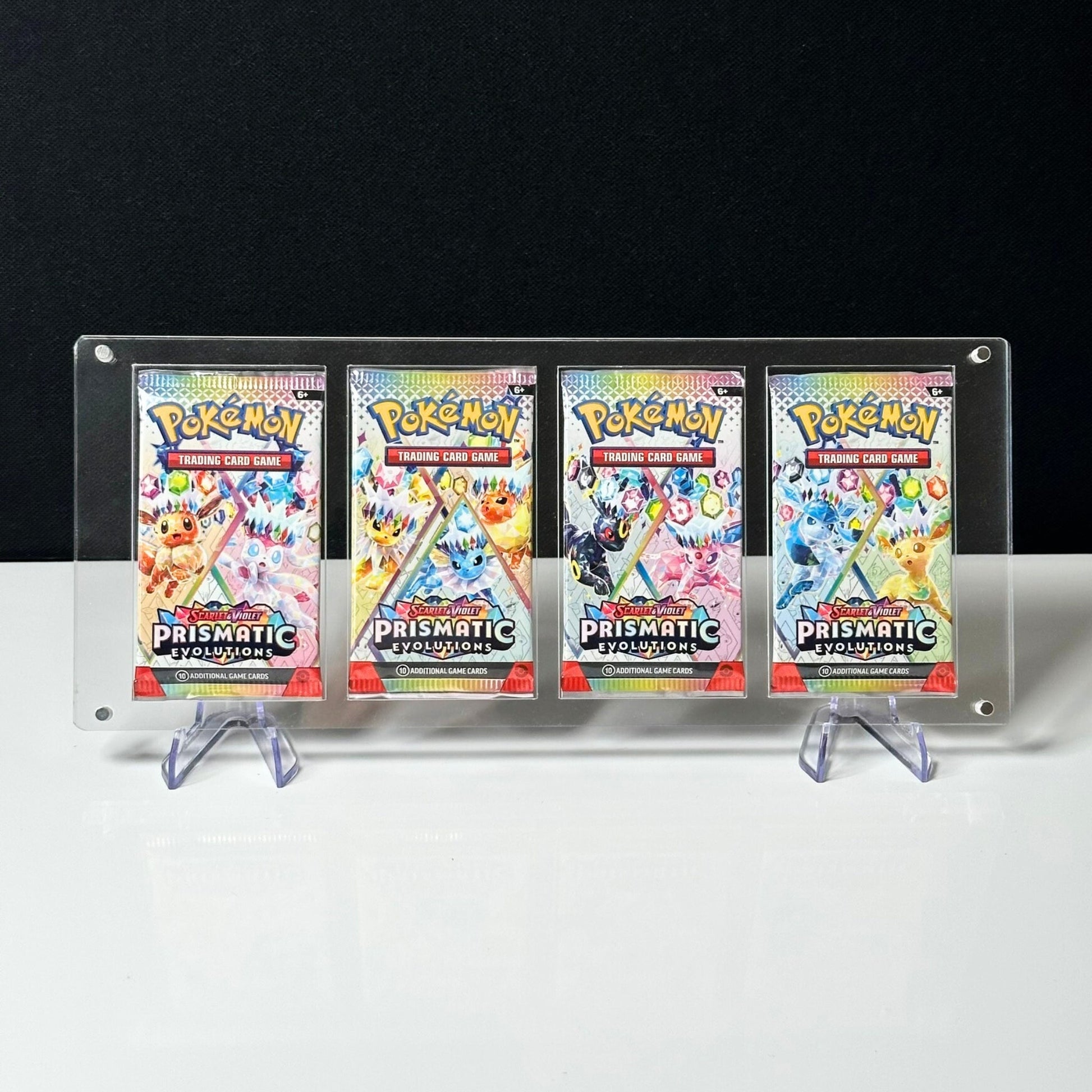 Pokemon Slim Fit 4 - Frame Booster Pack Acrylic Case with Magnetic Lid - 4 Frame Booster Pack Acrylic Case - TCG Armour - 