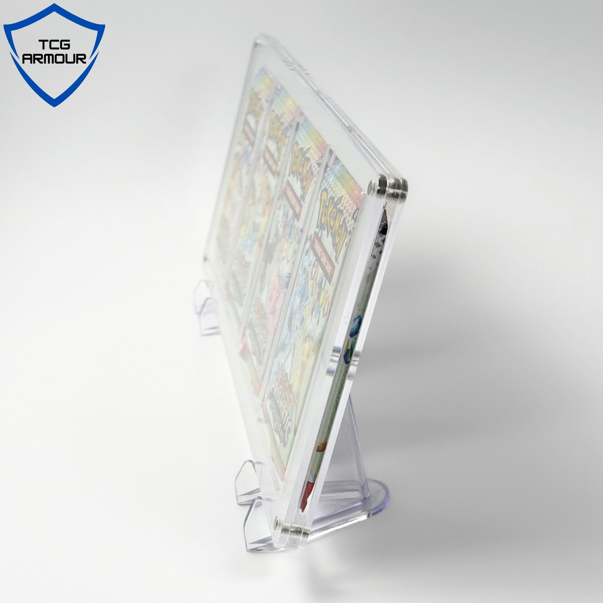 Pokemon Slim Fit 4 - Frame Booster Pack Acrylic Case with Magnetic Lid - 4 Frame Booster Pack Acrylic Case - TCG Armour - 