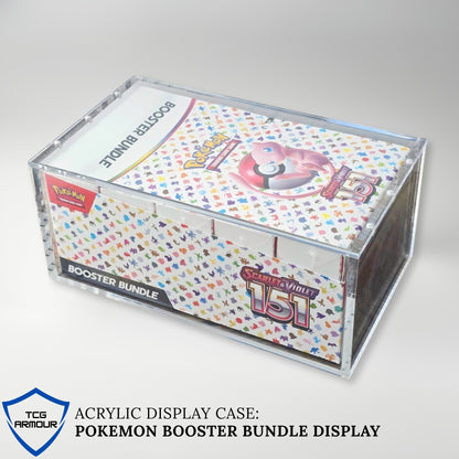 Pokemon Slim Fit Acrylic Booster Bundle Display Case With Magnetic Lid - Booster Bundle Acrylic Case - TCG Armour - 