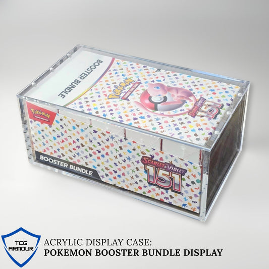 Pokemon Slim Fit Acrylic Booster Bundle Display Case With Magnetic Lid - Booster Bundle Acrylic Case - TCG Armour - 
